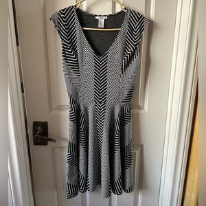 Bar III Black and White High Low Dress